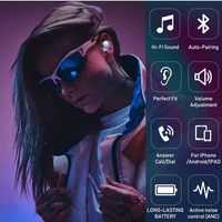 Urban Street Buds Pro True Bluetooth bežični uši za Lenovo Z s aktivnim uklanjanjem buke Purple