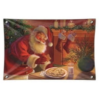 Božićni odmor Santa Mleko i kolačići Kućni poslovni uredski znak