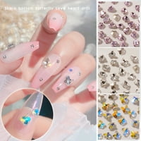 Jiaroswwei ukrasi za nokte kreativni oblik živopisne boje Fau Crystal 3D efekat srca na noktiju umjetnosti