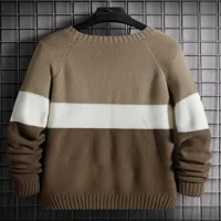 Jesen i zimski novi muški povremeni modni pleteni pulover