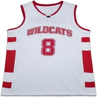BorizCustoms Chad Danforth East High School Wildcats Bijeli košarkaški dres