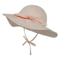 Kid's Solid Sun Hat Wide Brim UPF 50+ Zaštitni šešir za dječake Toddler Djevojke Podesivi šešir sa lukom