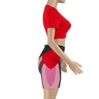 Dyegold Womens Workout Sets Bespremljene Yoge odijelo za hlače i gornji dijelovi za gornji dio atletskog