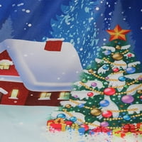 Grianlook dame a-line Christmas Midi haljine s dugim rukavima Santa Claus Print Xmas Haljina Festival