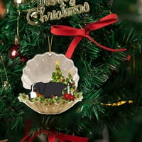 Domaći dekor New Morski plodovi Shell Dog Božićne zabave Privjesak Crtani božićni drv Privjesak Božićni
