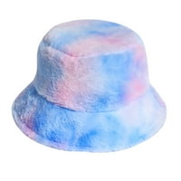 IOPQO bejzbol kape Ženski šešir Zimski pleteni plišani toplo negirajući kravata boja za žene HAT C