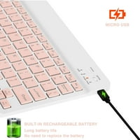 U lagana ergonomska tastatura sa pozadinskim RGB svjetlom, višestruko-uređaj tanka punjiva tastatura