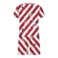 CLLios 4. jula odijelo muškarci Patriotske američke zastave Grafičke teže redovne postavljajuće okrugle