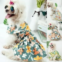 Park Slatki cvjetni uzorak haljina za pse prozračna odjeća za kućne ljubimce PET odjeća za štenete pse