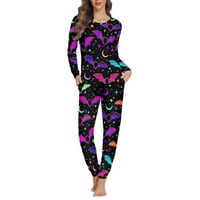 Šalci za Halloween Star Women PJ set lagane kuće pidžame za dame Night Ležerne prilike za odrasle Pidžame Žene Veličina XL