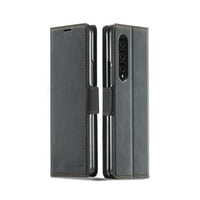 Samsung Galaxy Z Fold Case, premium PU kožni poklopac TPU branik sa držačem kartice Kickstand Skriveni
