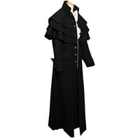 Bacocs Winter Jackets za muškarce, gumb modni modni parni park vintage jaknu za vrata za jaknu Gotic