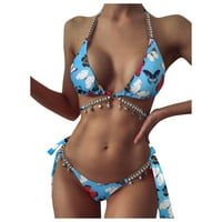 Zuwimk Tankini kupaći komimit za žene, ženski plivajući kostim s visokim strukom, izrez bikini dva kupa