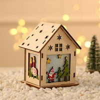 Apepal božićni ukrasi Božićna blistavo drvena kuća Božićno ukrašavanje stabla