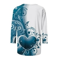 Ženski rukav i bluze Ženske modne cvjetne tiskane labave majice rukava bluza Crewneck casual odjeća