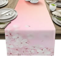 Proljetna ružičasta breskva cherry cvjeta trkač stola Početna Vjenčana stola Mat središnja dekoracija