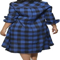 Ženska prevelika ruff ruffle plaila s majicom haljina s majicom HI-Low Tuc haljina