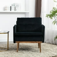 Moderna baršunska tkanina naglasak Jednokrevetna sofa sa baršunama Comfy Tapacirana stolica za ruke