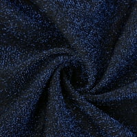 V-vrat s dugim rukavima s ramena s pune haljine plave žene Ljetna haljina veličine 2xl