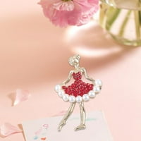 Baletni plesač broševi ballerina broš pin plesač korza za vjenčanim poklonima crveno