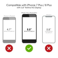 Razlikovanje Clear Shockofofofoff Hybrid futrola za iPhone Plus Plus TPU Bumper Akrilni zaštitnik zaslona