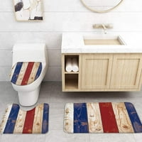 Američka zastava Kupatilo za kupatilo za tuš zastava za kupanje Contour mat i toaletni poklopac poklopca