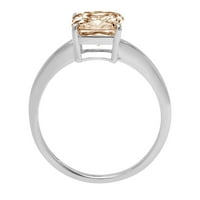 2. CT briljantan Asscher Clear Simulirani dijamant 18k bijeli zlatni pasijans prsten sz 10.75