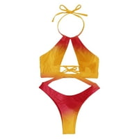 Mveomtd ženske kupaći kostim i kupaći kostim u boji Halter bikini set kupaći kostimi Slim kupaći kostimi