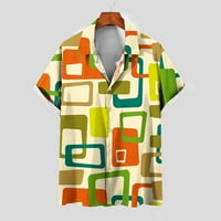CLlios Hawaiian majice za muškarce Ljetna tropska košulja za tropsko štampanje Gumb s kratkim rukavima