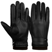 Muške PU kožne rukavice, rukavice za dodirnim zaslonom Zimske tople rukavice Debele tople biciklističke