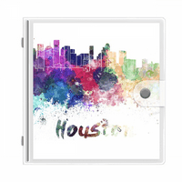 Houston America City akvarel Foto album Wallet Wedding Family 4x6