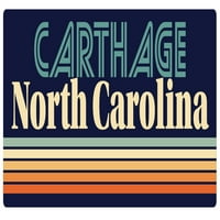 Kartage North Carolina Vinil naljepnica za naljepnicu Retro dizajn
