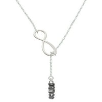 Delight nakit silvertone perle '' ples '' srebrni ton Elegantna ogrlica od infinity liat