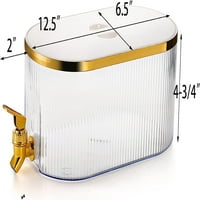 Dabuliu 1. galonski frižider piti piće sa zlatnim šljokicama, čistog kvadratnog plastičnog pića kontejner