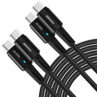 Urban USB C do USB C kabel 1,65ft 100W, USB 2. TIP C TRACK GABLING Kabel Brzi naboj za Samsung Galaxy