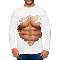 Na prodaju majice s dugim rukavima za muškarce Slobodno vrijeme okruglo vrata 3D snijeg tiskana regija