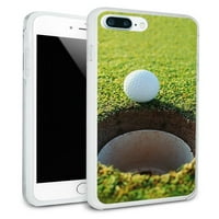 Golf lopta i rupa - golf zaštitna tanka hibridna gumena kafić za branik za Apple iPhone 7+ Plus