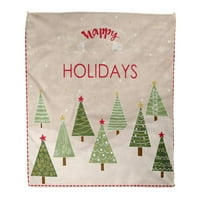 Bacajte pokrivač toplo ugodno print flanel šarene ljepote čestitamo božićno stablo zelena slavna slavna