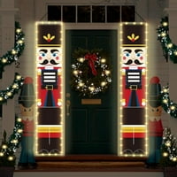 Božićni ukras vanjski orašalica na otvorenom sa LED žičarima svjetla Božićni trijem znakovi za kućnu