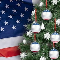 Realhomelove Day Ball Ornament, američki zastava Božićni ukrasi Četvrti jul Ukrasi patriotske viseće
