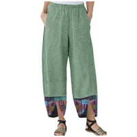 Posteljine hlače za žene Boho joga hlače harem hlače jogger hlače modne žene ljetne casual labavo pamučne