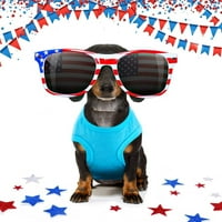 Dan nezavisnosti pasminka Patfiotska zastava Puppy pamučni prsluk za mali srednjeg psa