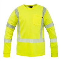 Flamesfe Radne odjeće TSHMA HV - 2xL sigurnosne majice s visokim vidlom na dugim rukavima - 2xL