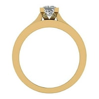 Princezo katedralski katedralski naglašen Diamond Wedding prsten 1 CTW 14K zlato