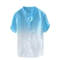 Ljetni trendi čišćenje muški košulje ljeto muške hladne i tanke prozračne ogrlice vise obojene gradijentne