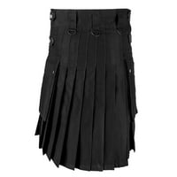Naughtyhood Vintage Gothic suknje od suknje čvrstog punk retro džepa
