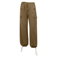 Modne ženske pantalone pune hlače Ležerne prilike ravne hlače od solidne boje