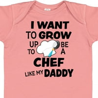Inktastic Želim odrasti kao kuhar poput mog oca poklona dječaka baby ili baby girl bodysuit