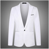 Pedort Muški odijelo Blazer Casual Laghweight Sport Coats Stretch Knit Suit Jacket White, L