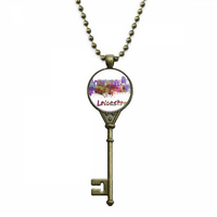 Velika Britanija City akvarel ključ ogrlica privjesak privjesak ukrašen lanac